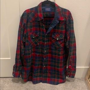 Pendleton western wear button down wool shirt